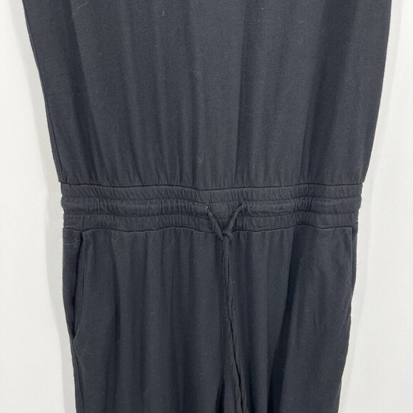 Michael Stars Black Jumpsuit S Supima Cotton Jogger Drawstring Casual - Picture 2 of 8